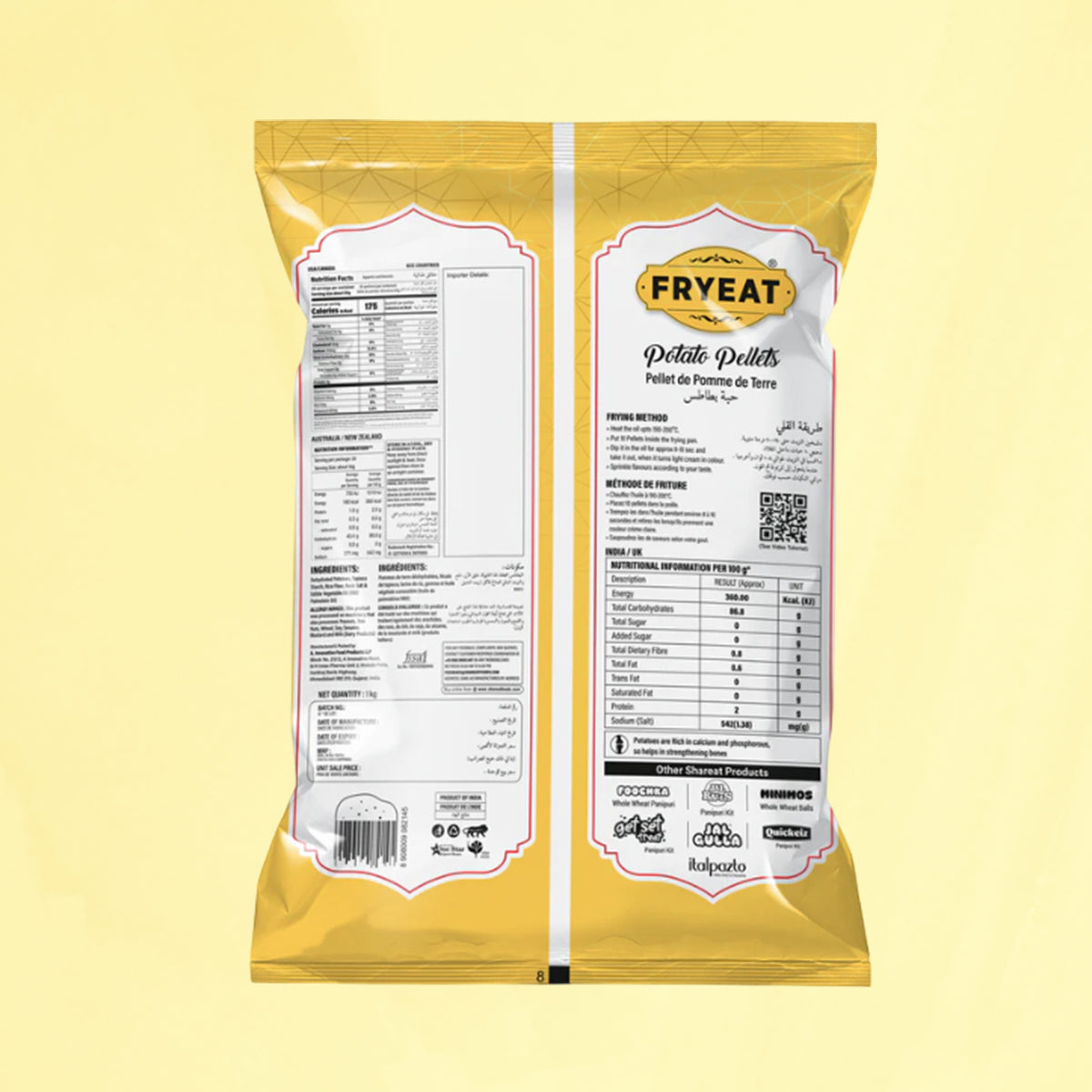 Fryeat Penne Potato Pellets