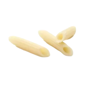 Cereal Penne Snack Pallets Ready to Fry - Close-up view of crispy snack pallets in a bowl.