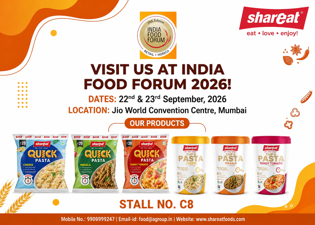 SharEat to Showcase Cup A Pasta, Cup A Foochka; Quick Pasta at India Food Forum 2026, Mumbai