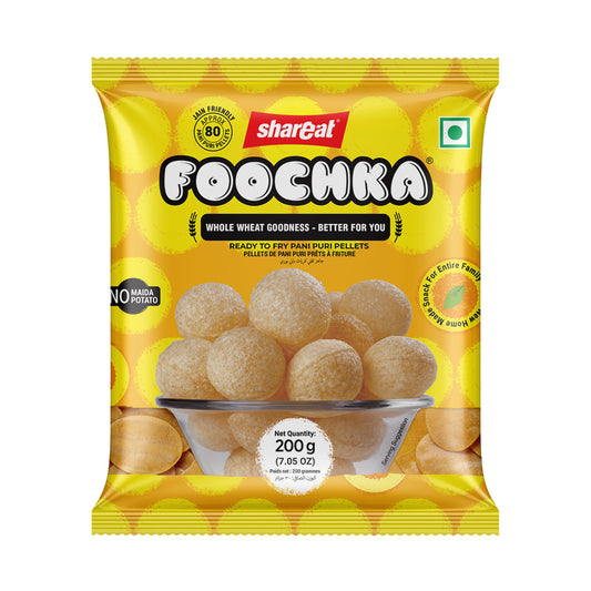 Whole Wheat Pani Puri Raw Puris – 200g (Approx. 80 Puris)