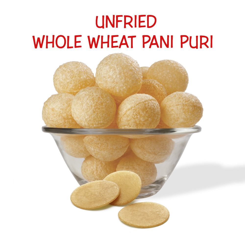 Whole Wheat Pani Puri Raw Puris – 200g (Approx. 80 Puris)