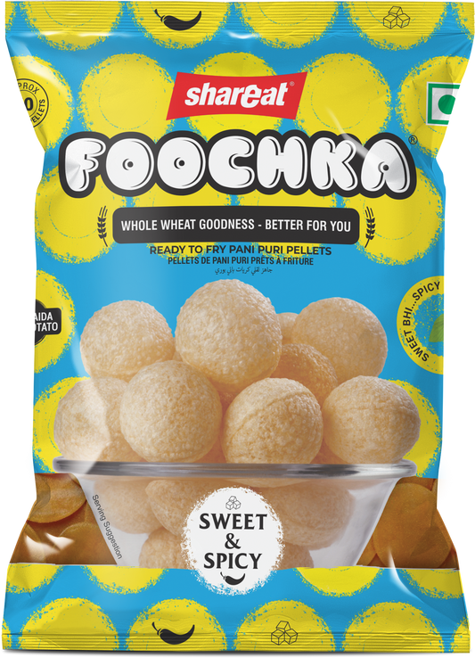 Pani Puri Packet (200 Gram) + 1 Litre Sweet & Spicy Pani Maker Sachet