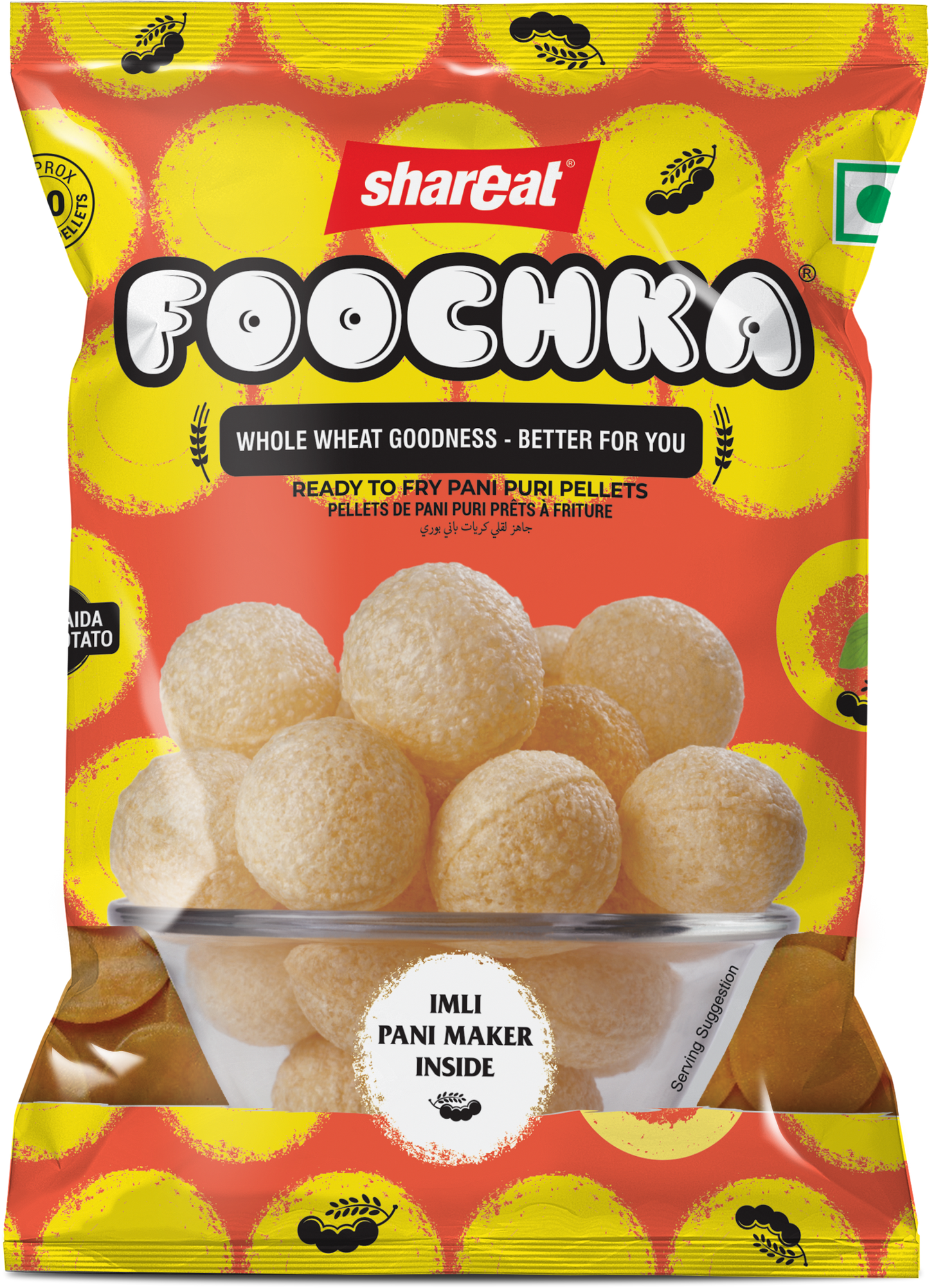Foochka 200gm raw pani puri with imli pani maker for perfect homemade snacks