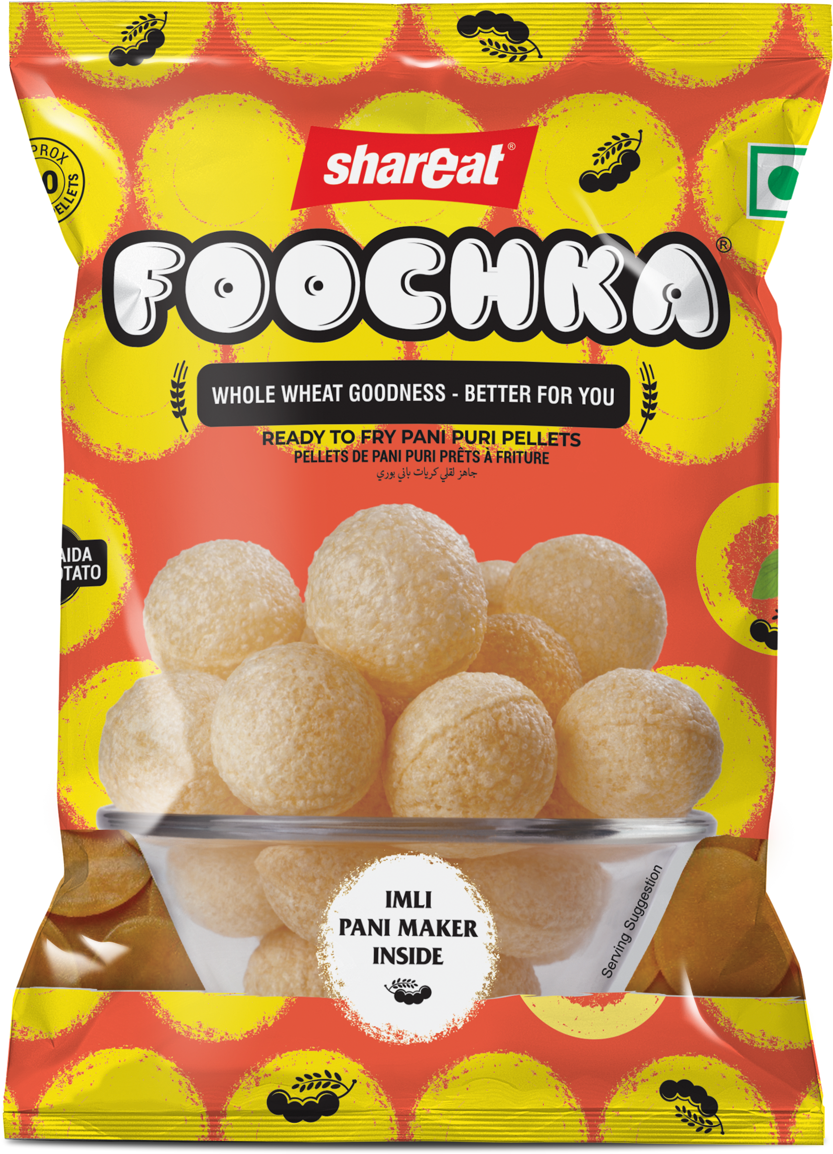 Foochka 200gm raw pani puri with imli pani maker for perfect homemade snacks