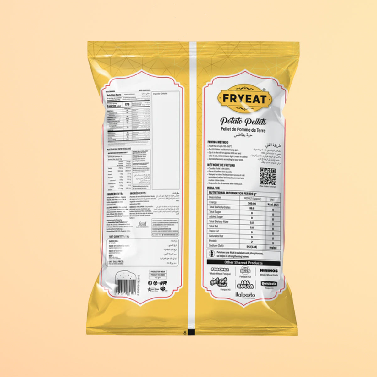Fryeat Shell Potato Pellets