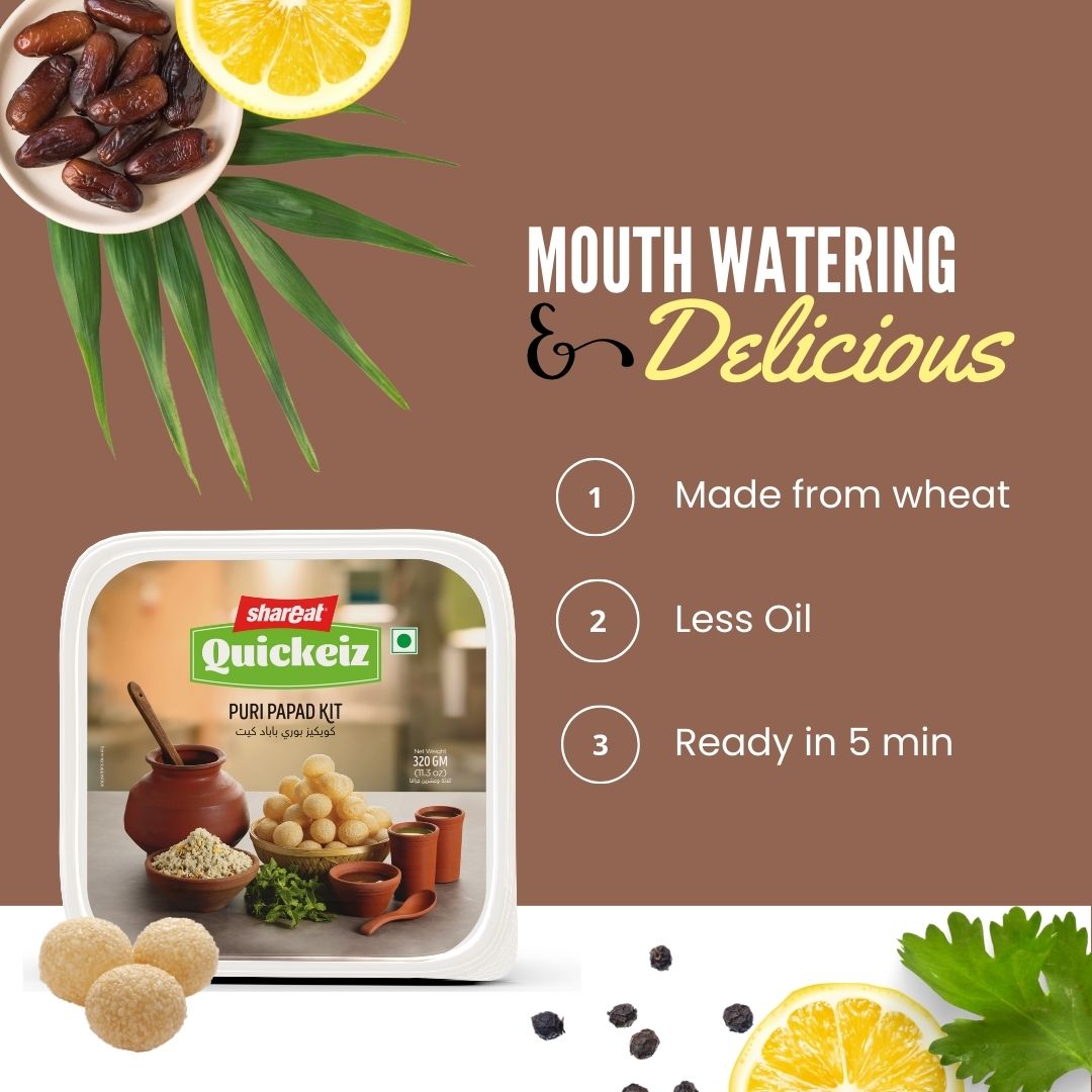 Healthy Quickeiz Pani Puri Kit with Hygienic Packaging and Flavorful Chutneys
