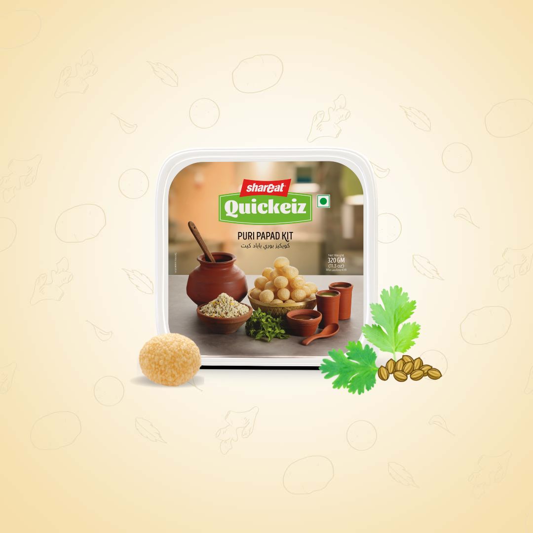 Quickeiz Pani Puri Kit with Dates and Tamarind - Hygienic, Tasty, and Nutritious
