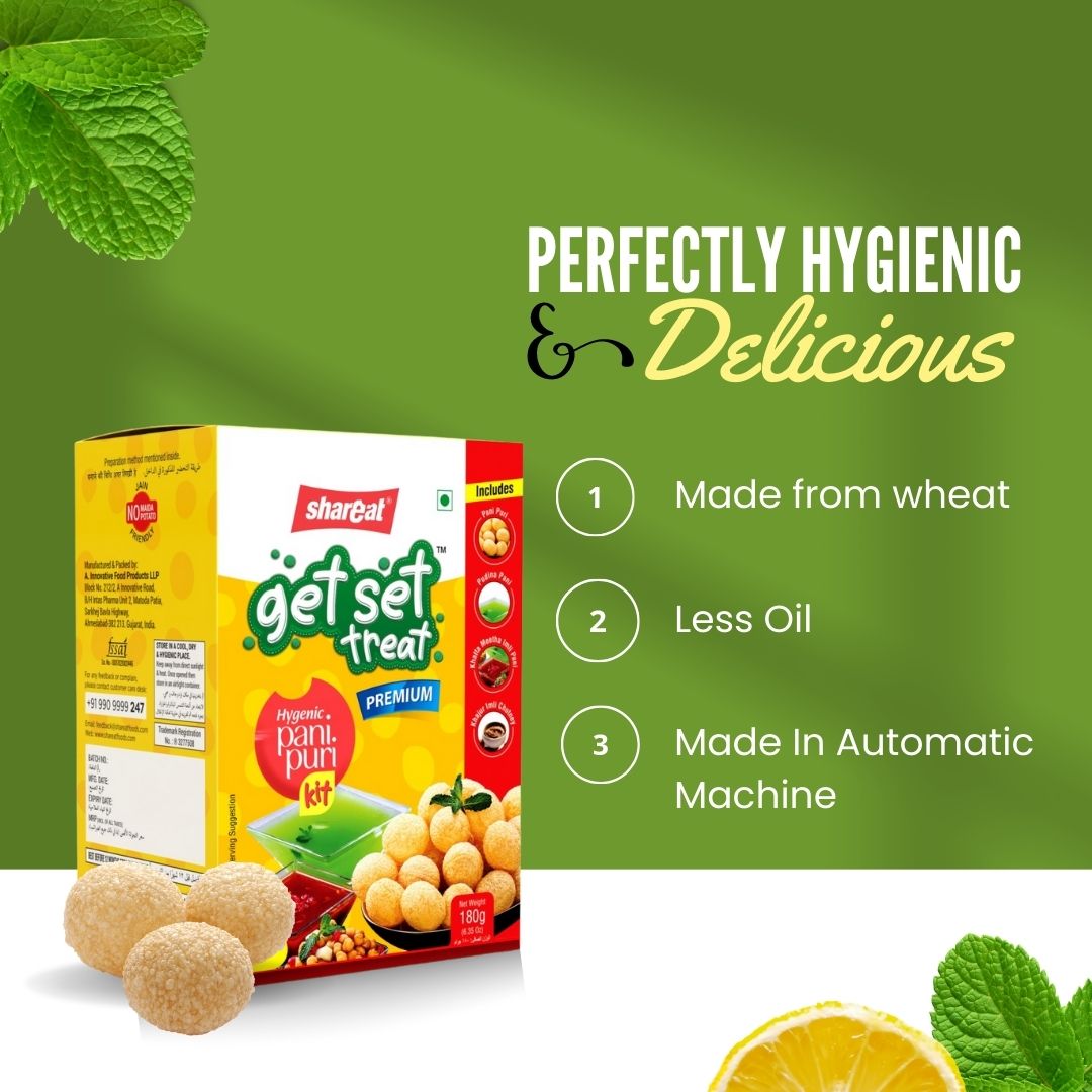 Pani Puri Kit – Pani Puri Pellets, Chutneys, Mint Pani & Dates
